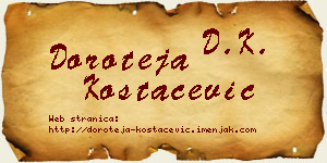Doroteja Kostačević vizit kartica